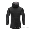 Masculino futebol use zip up moletom preto vermelho